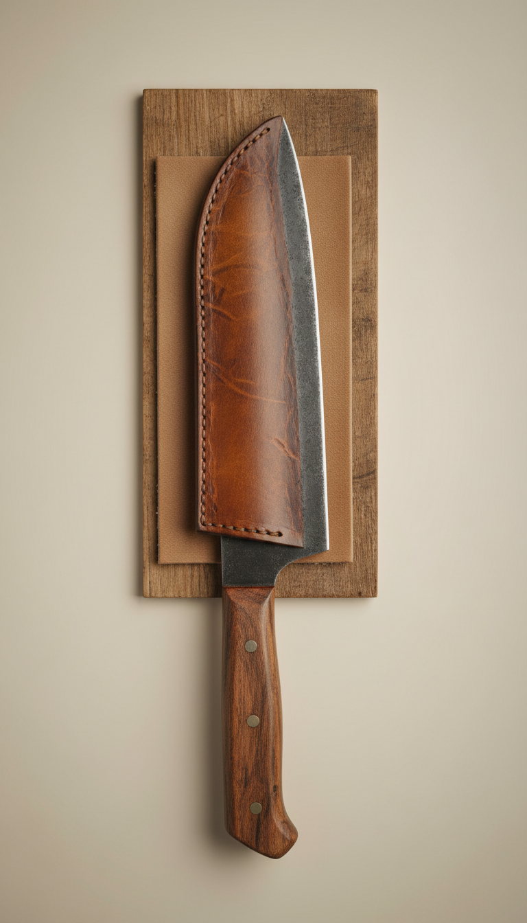 Hunter’s Fixed Blade with Leather Sheath